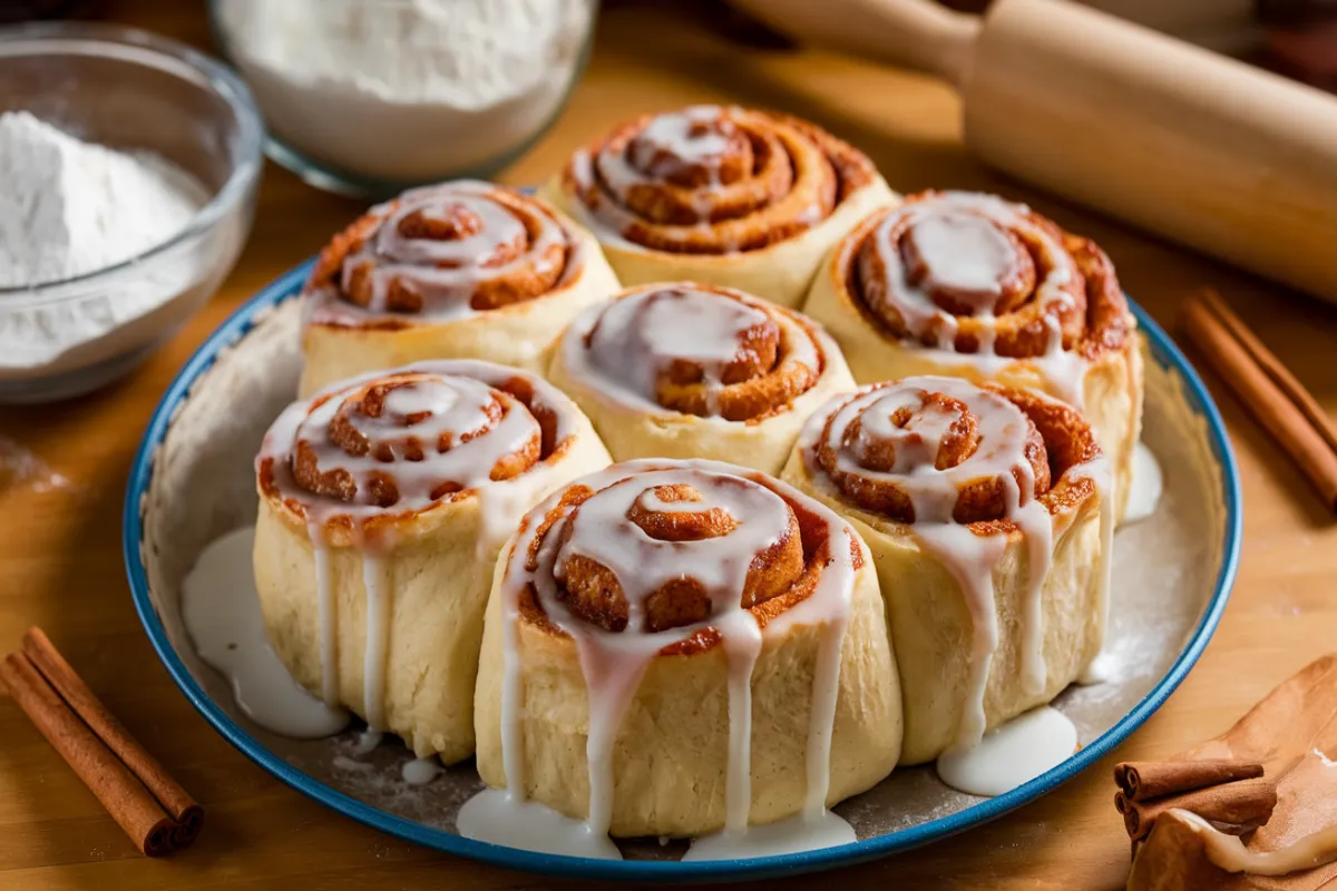 Cinnamon Rolls Made with Pizza Dough